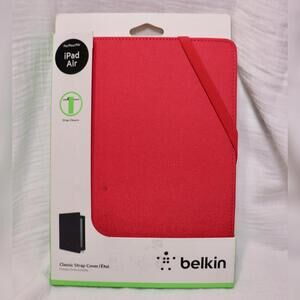 Belkin iPad Air Case Folding Folio Red Mag Close NEW